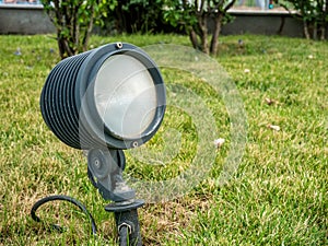 Outdoor electric lightsource. LED lamp for outdoor directional light