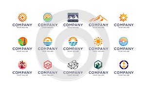 Outdoor and environment logo collection template