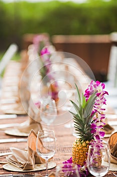 Outdoor event in a tropical location