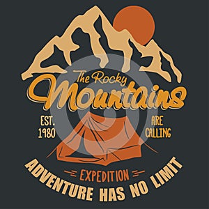 Outdoor expedition typography