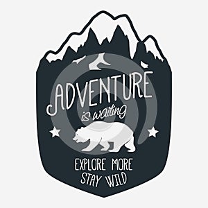 Outdoor expedition typography