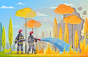 Outdoor Fire Fighters Composition