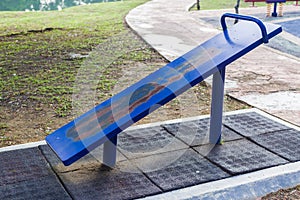 Outdoor fitness equipmen at public park