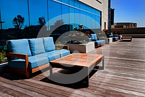 Outdoor Furniture on Wooden Deck