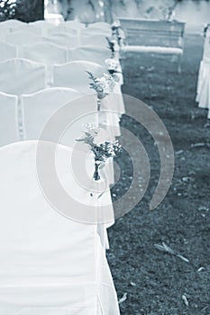 Outdoor garden civil wedding seating