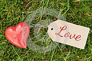 Outdoor greeting card - love