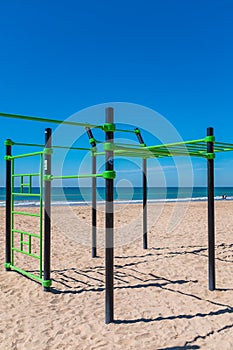 Outdoor gym on a beach