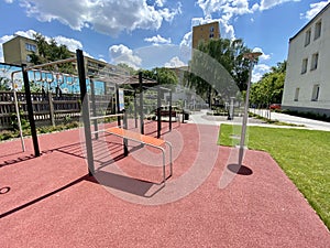 Outdoor gym - calisthenics workout photo