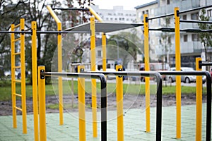 Outdoor gym for street workout and calisthenics