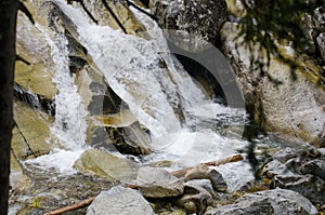 Krásny vodopád v horách - Európa, Vysoké Tatry