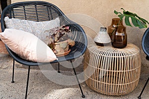 Outdoor home recreation place seating in the garden house balcony