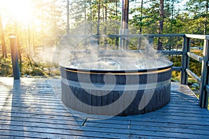 Outdoor hot tub