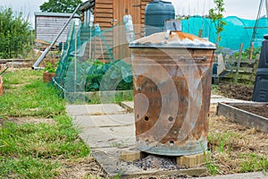 Outdoor incinerator for allotment or garden