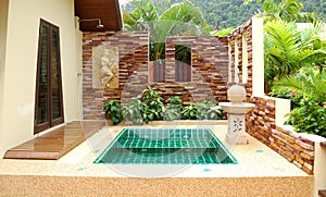 Outdoor jacuzzi at the luxury villa, Koh Chang, Th