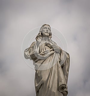 Outdoor Jesus statue