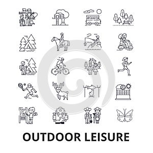 Outdoor leisure related icons