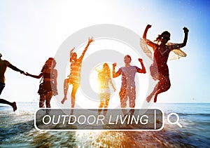 Outdoor Living Beach Enjoyment Summer Holiday Concept