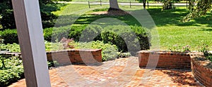 Outdoor living space with beautiful brickwork