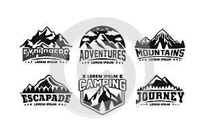 Outdoor logo and Mountain badges