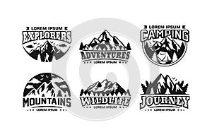 Outdoor logo and Mountain badges