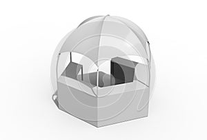 Extern mehr handel zeigen Anzeige kuppel sechseckig Pavillon überdachung ein Zelt Werbung Zähler  dreidimensionale computergerenderte grafiken 