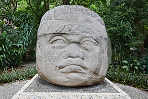 The outdoor museum of Parque Museo La Venta in Tabasco, Mexico, showcases ancient Olmec heads and other basalt carvings