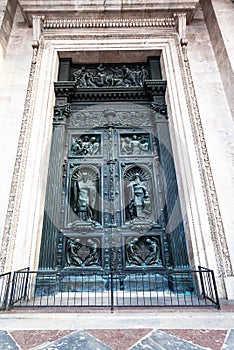 outdoor north Gate of Saint Isaac's Cathedral