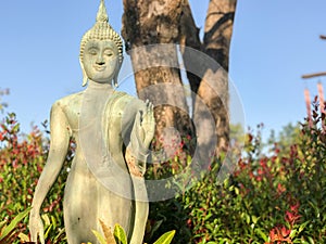 Outdoor old beautiful Buddhist sculptures