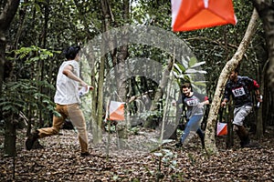 Outdoor orienteering check point activity