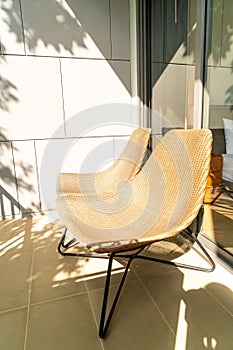outdoor patio chair on balcony