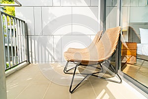 outdoor patio chair on balcony