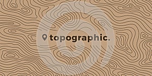 Outdoor pattern of topographic line map. Vector line pattern of wood rings countour. Outline pattern for outdoor concept