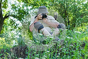 Outdoor photographer at work