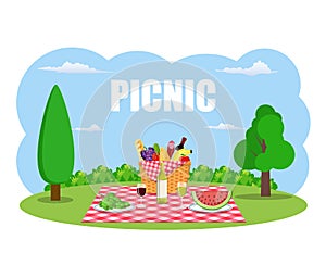 Outdoor picnic in park