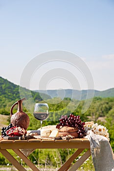 Outdoor picnics in the mountains