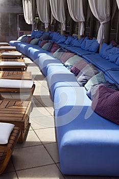 Outdoor pool patio lounge area seating