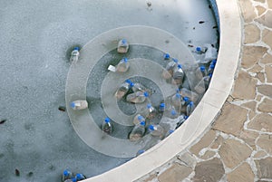 Outdoor pool in winter