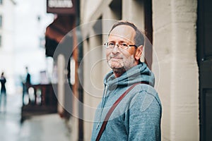 Outdoor portrait of 50 year old man