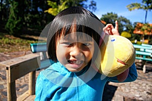 Outdoor portrait of a Beautiful asian girl