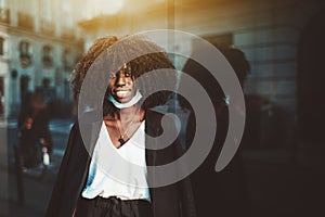 An outdoor portrait of a black girl
