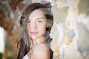 Outdoor portrait of a bueautiful young woman