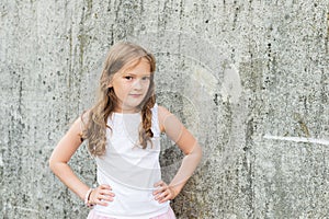 Outdoor portrait of a cute little girl