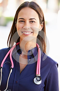 Outdoor Portrait Female Nurse