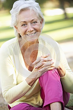 Outdoor Portrait Of Happy Senior Woman