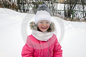 Outdoor portrait of little girl