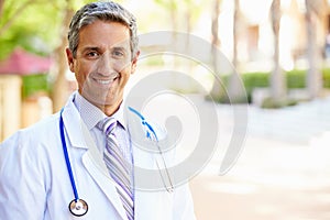 Outdoor Portrait Of Male Doctor