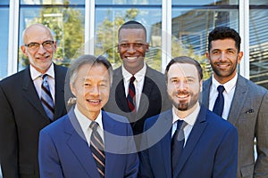 Outdoor Portrait Of Male Multi-Cultural Business Team photo