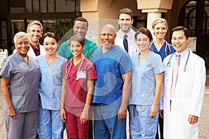 Outdoor Portrait Of Medical Team