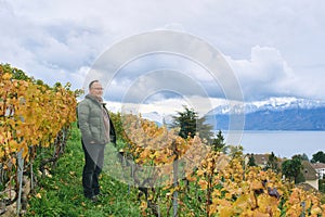 Outdoor portrait of middle age 55 - 60 year old man