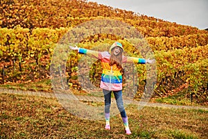 Outdoor portrait of pretty young girl